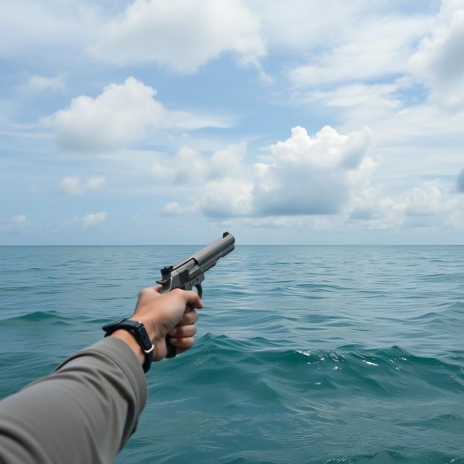 Dream : Throwing a gun into the sea in a dream