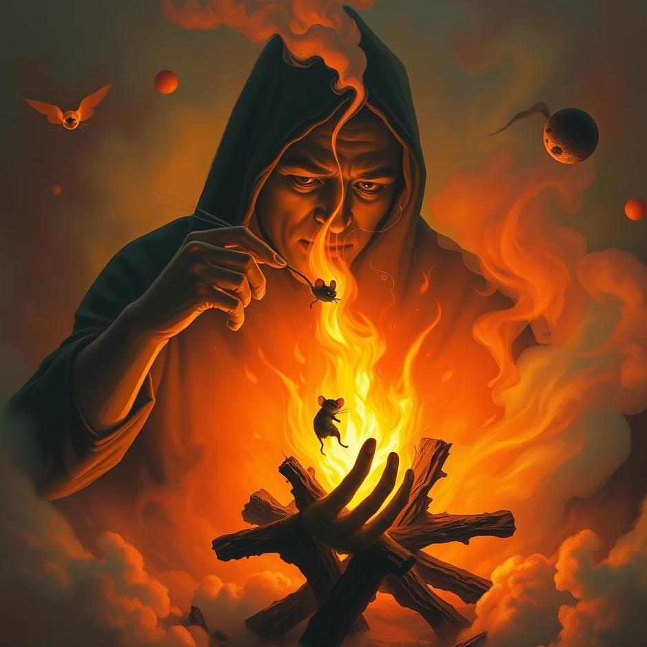 Dream : Throwing a mouse into the fire in a dream