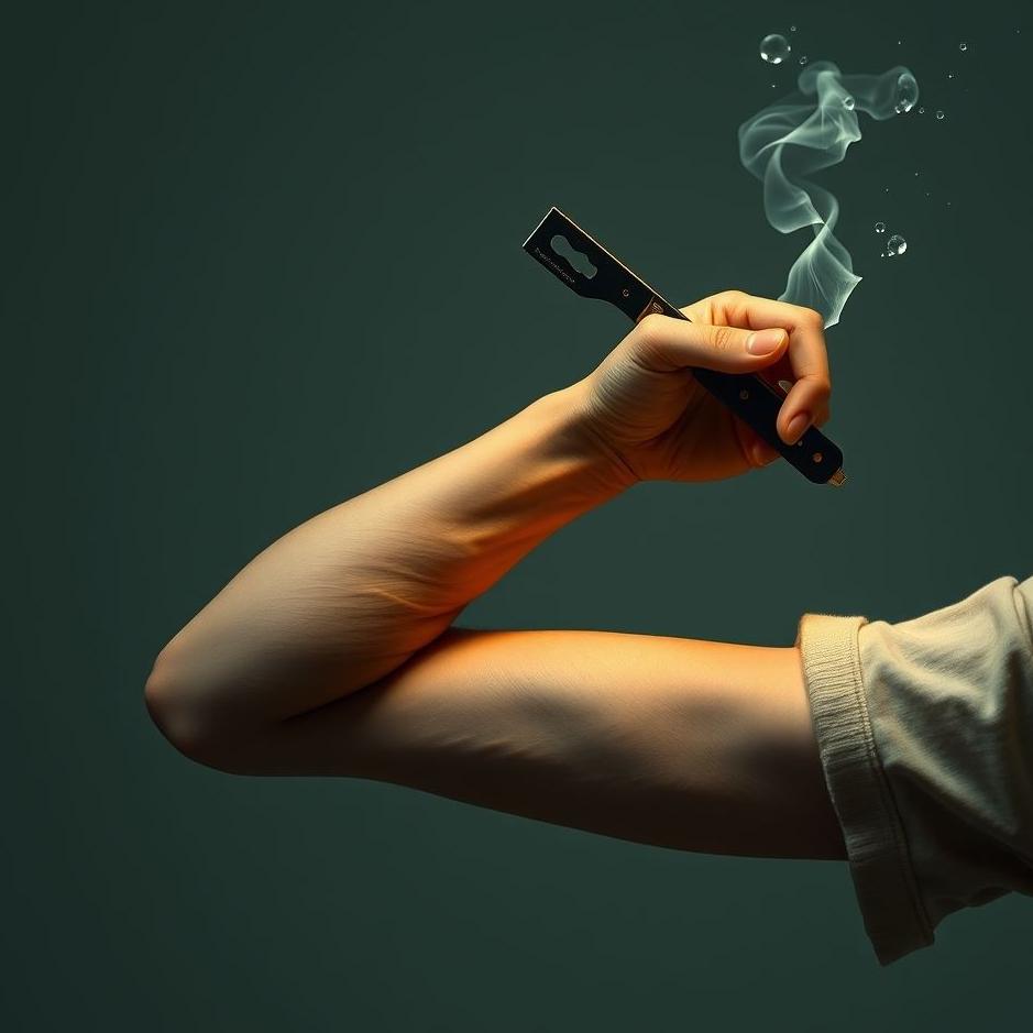 Dream : Throwing a razor in your arm in a dream