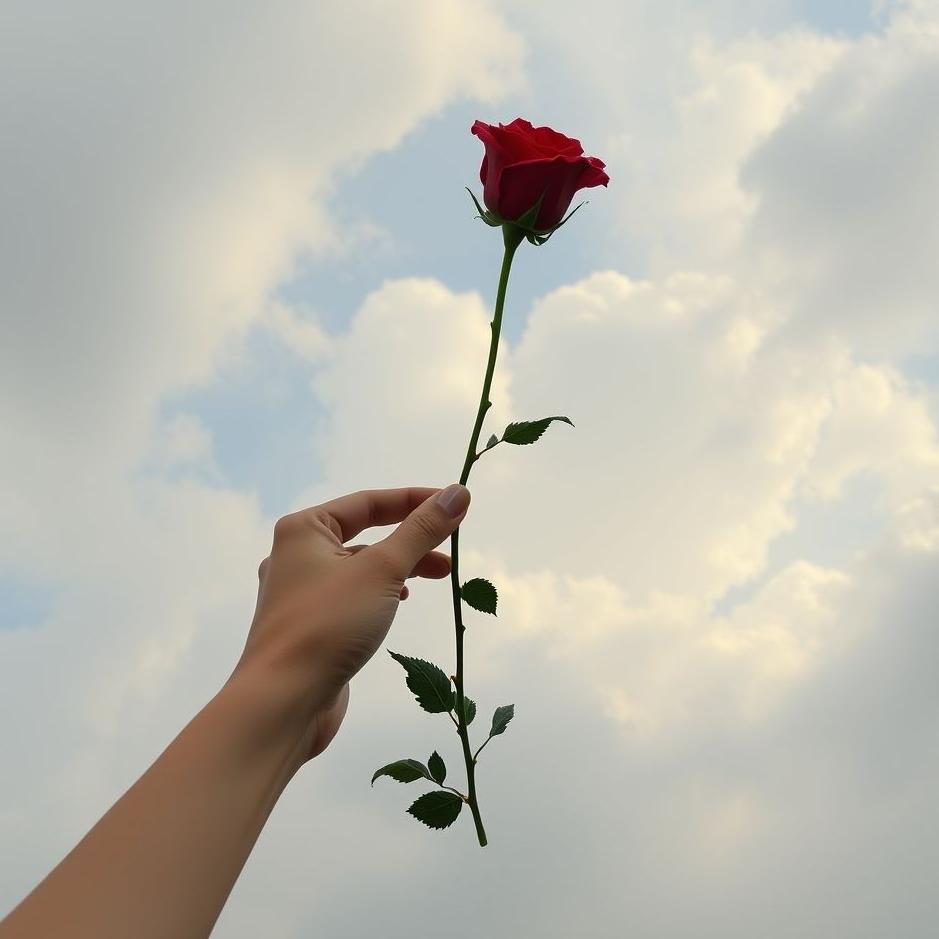 Dream : Throwing a red rose in a dream