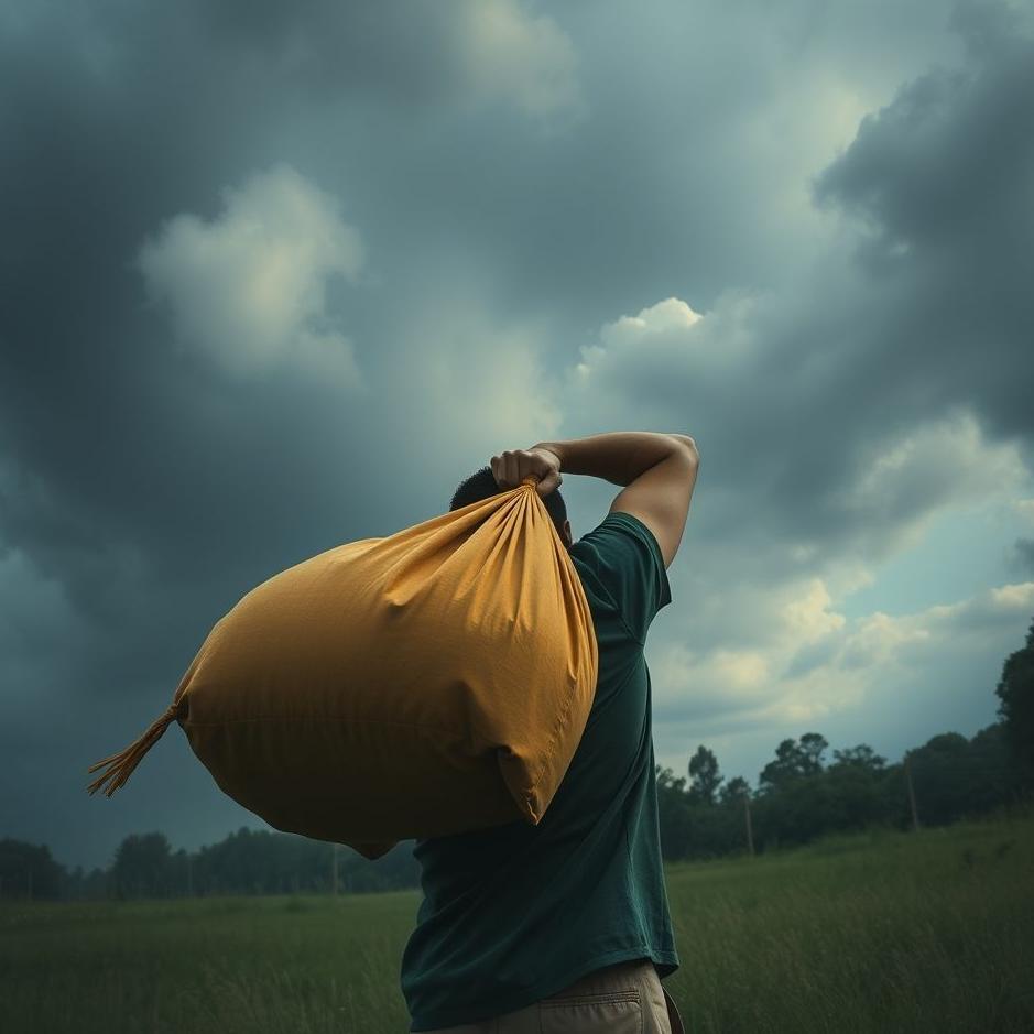 Dream : Throwing a sack over your shoulder in a dream