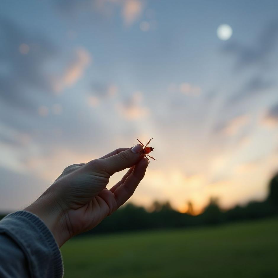 Dream : Throwing a tick in a dream