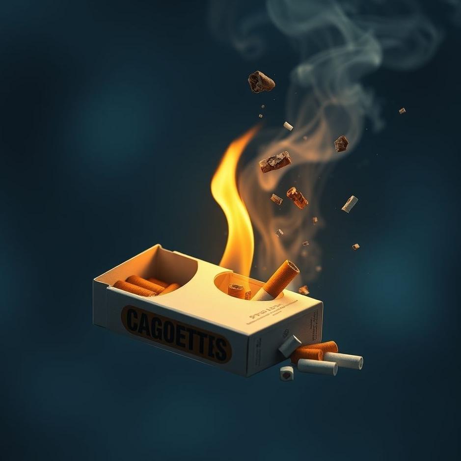 Dream : Throwing away a cigarette pack in a dream