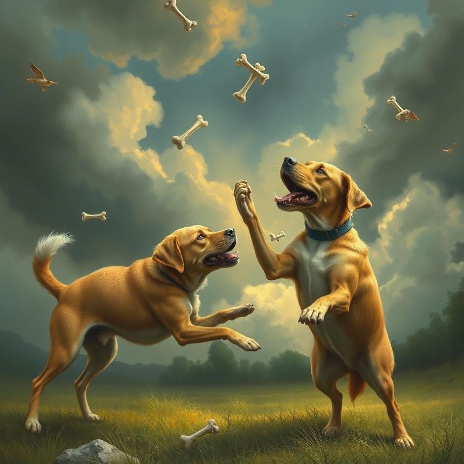 Dream : Throwing bones to dogs in a dream