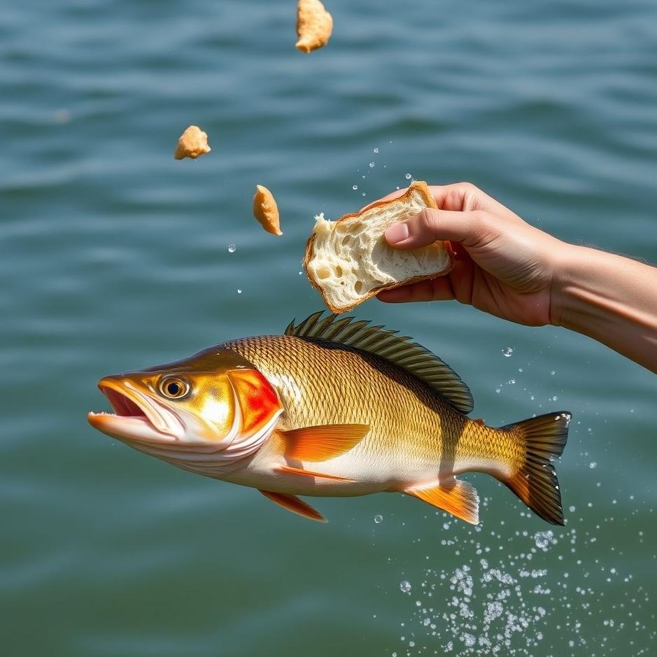 Dream : Throwing bread at a fish