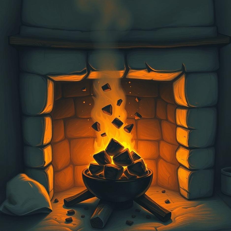 Dream : Throwing coal into the stove in a dream