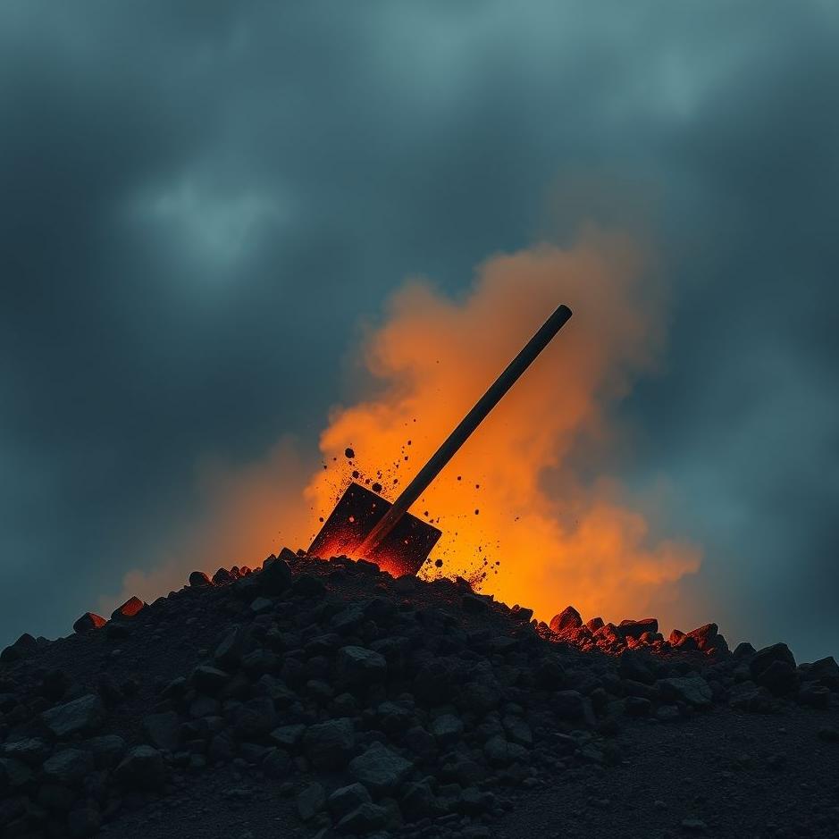 Dream : Throwing coal with a shovel in a dream