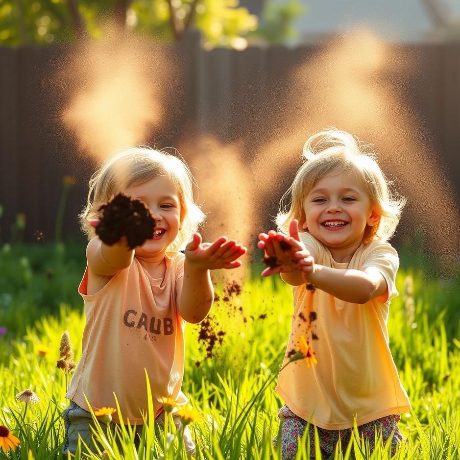 Dream : Throwing dirt at each other 