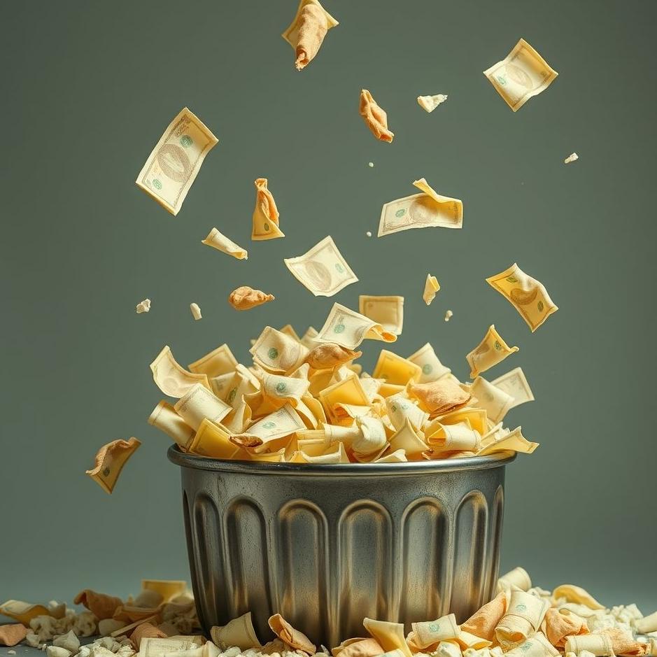 Dream : Throwing dough in the trash in a dream