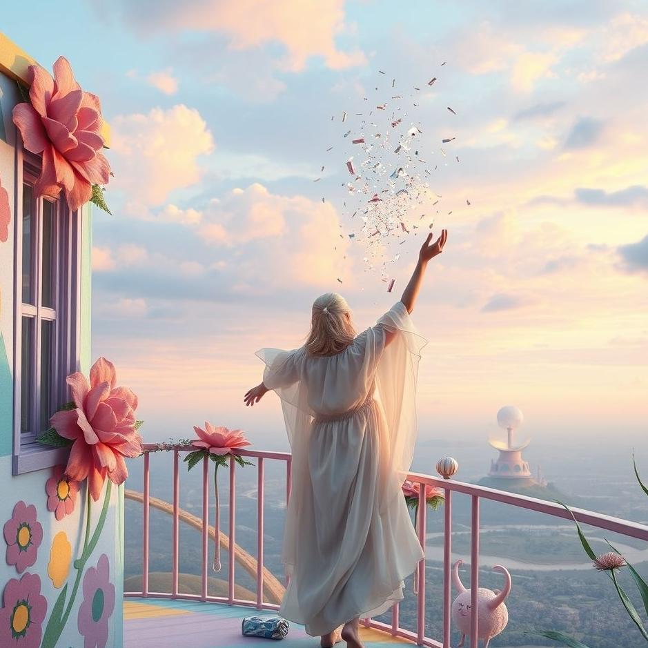 Dream : Throwing garbage from the balcony in a dream