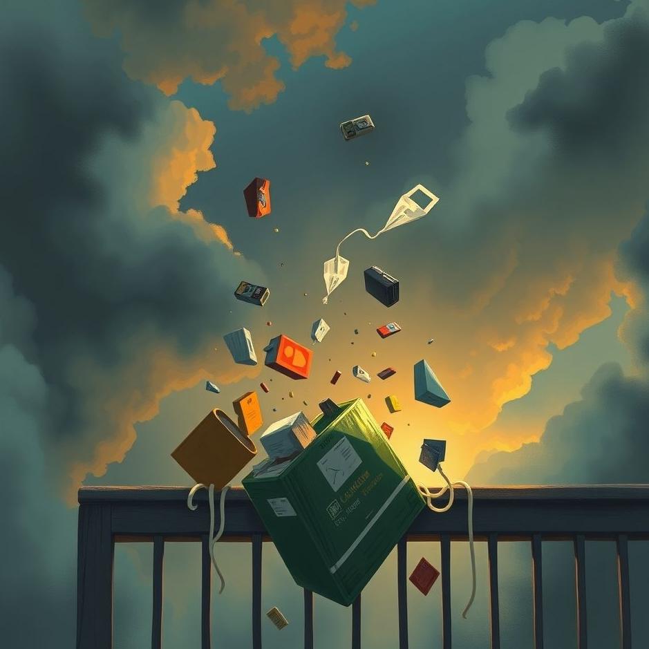 Dream : Throwing garbage off the balcony in a dream