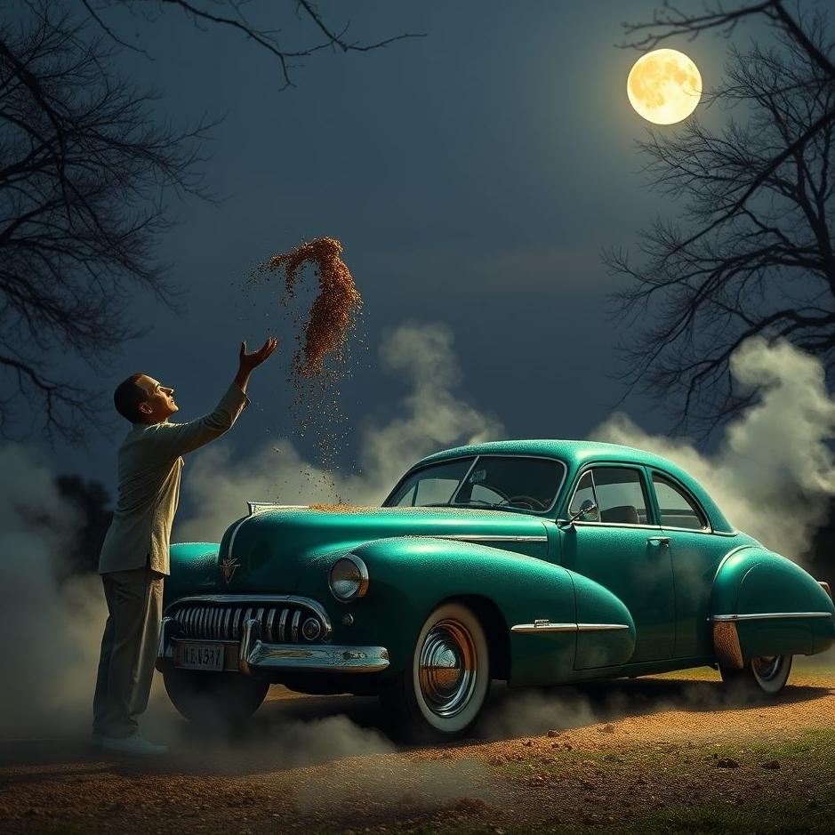 Dream : Throwing ground to the car in the dream