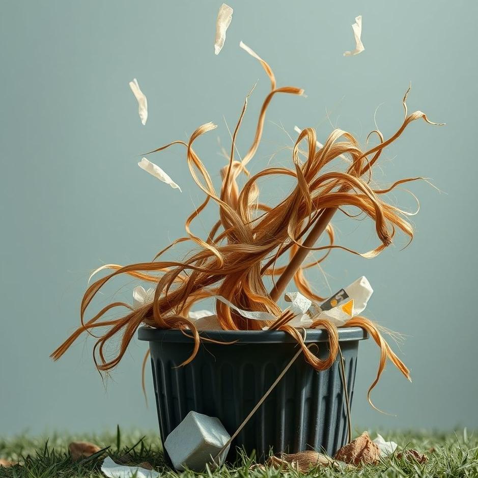 Dream : Throwing hair in the trash in a dream