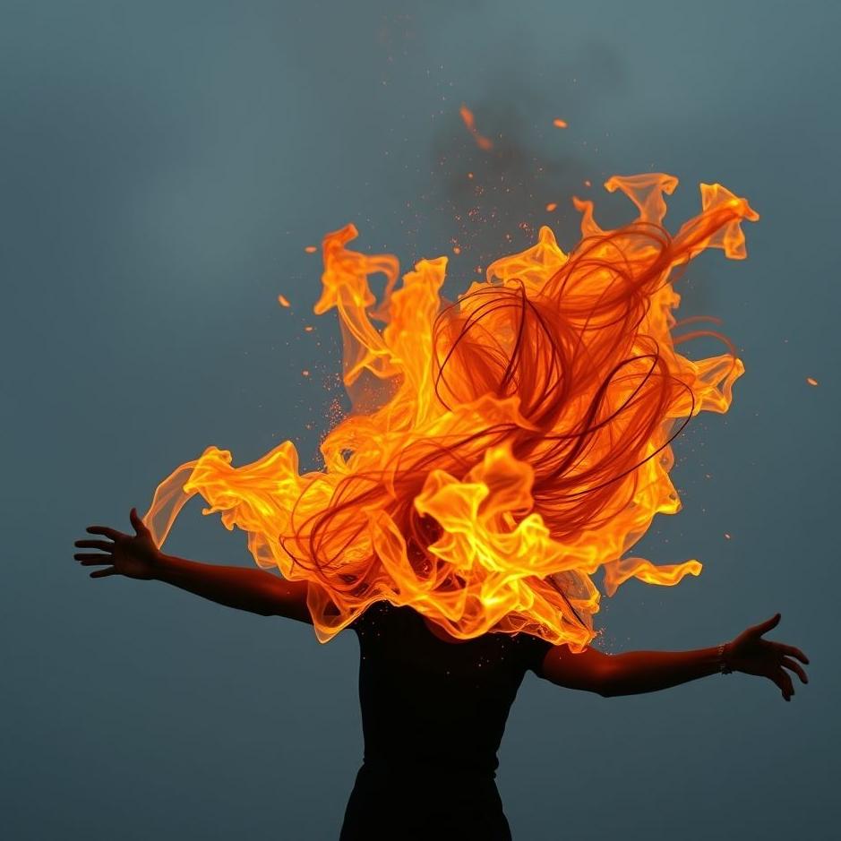 Dream : Throwing hair into fire in a dream