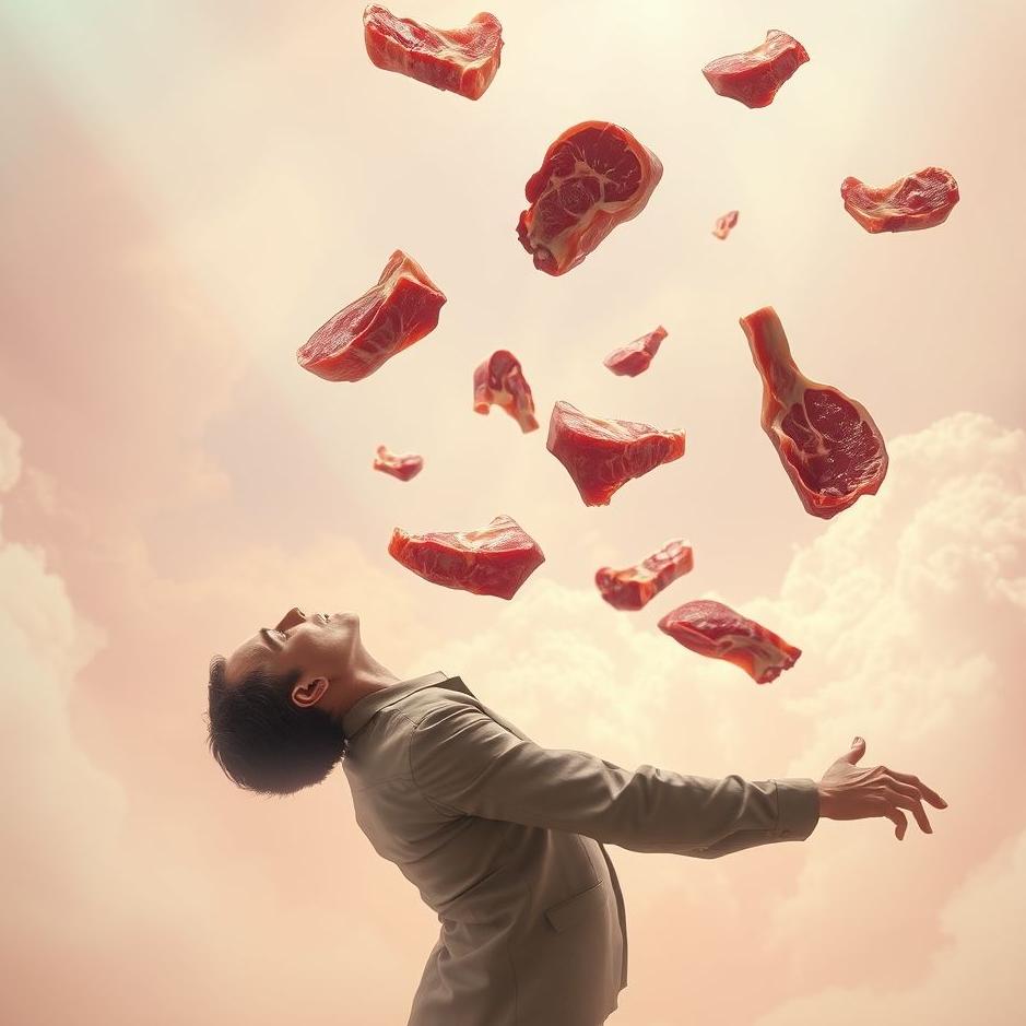 Dream : Throwing meat in a dream