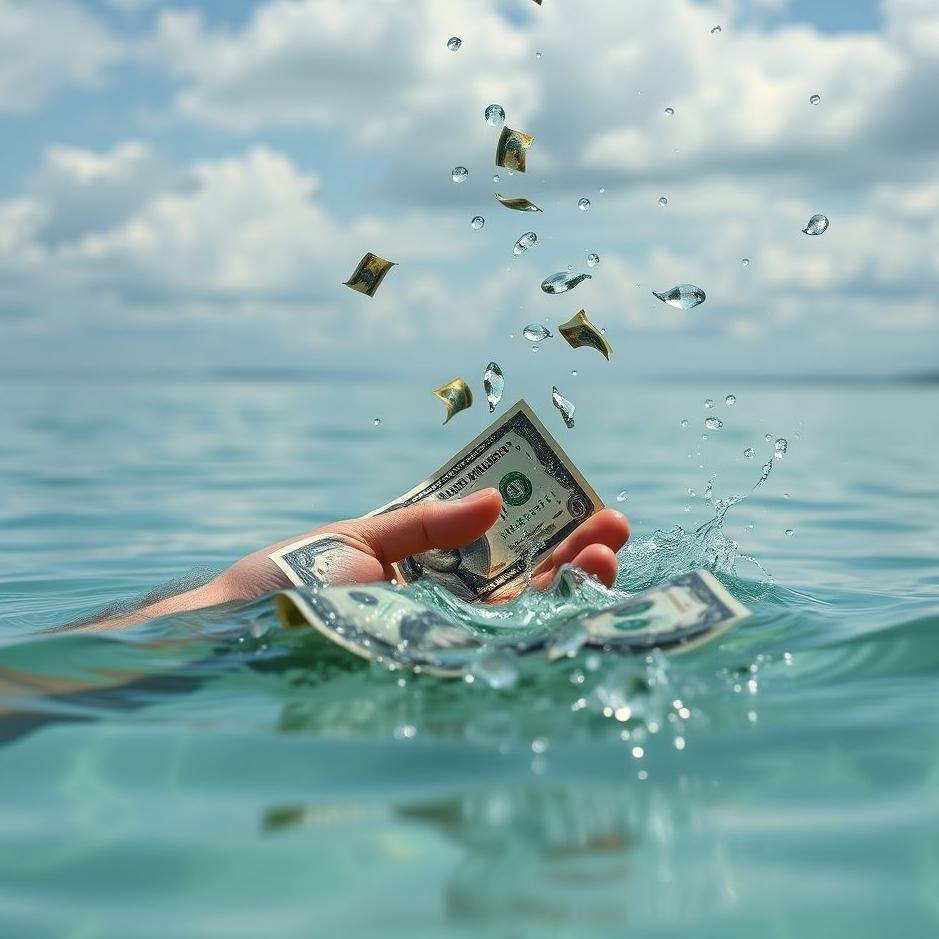 Dream : Throwing money into water in a dream