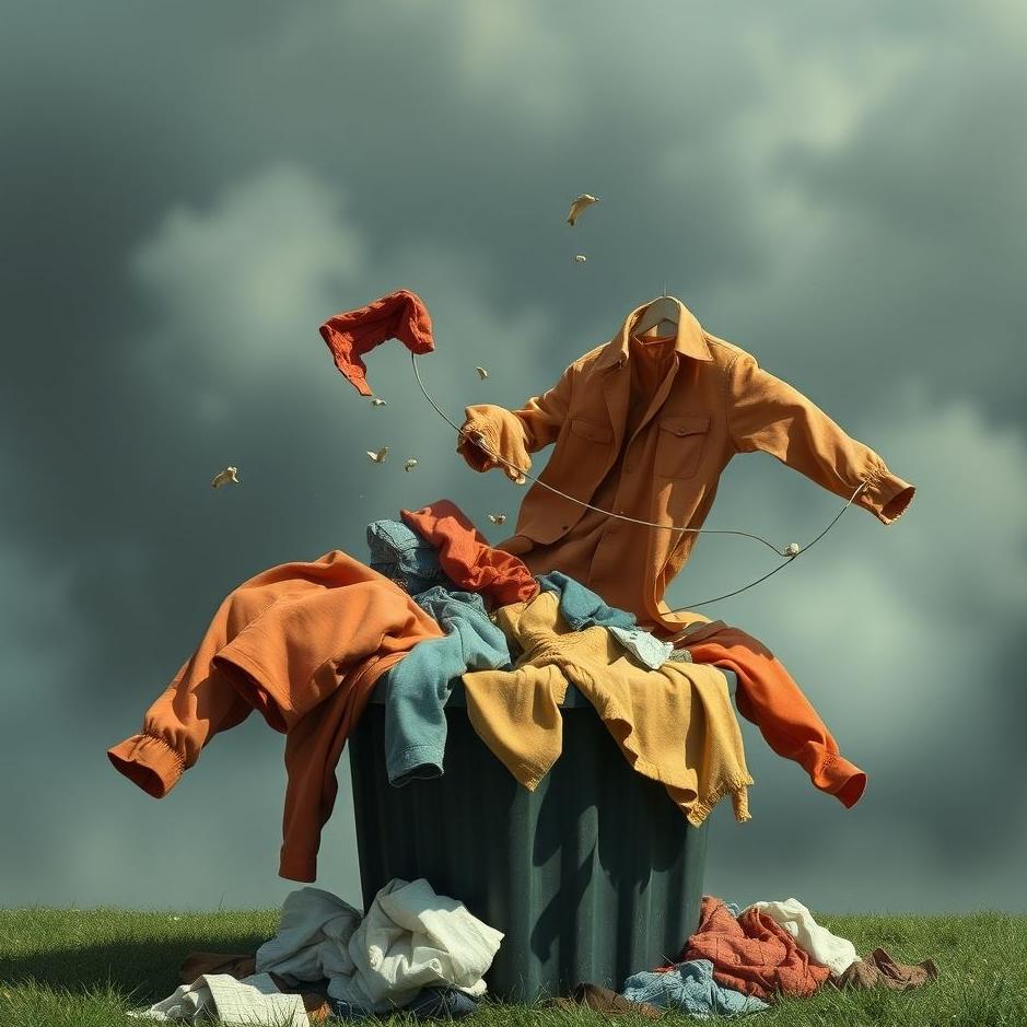 Dream : Throwing old clothes in the trash in a dream