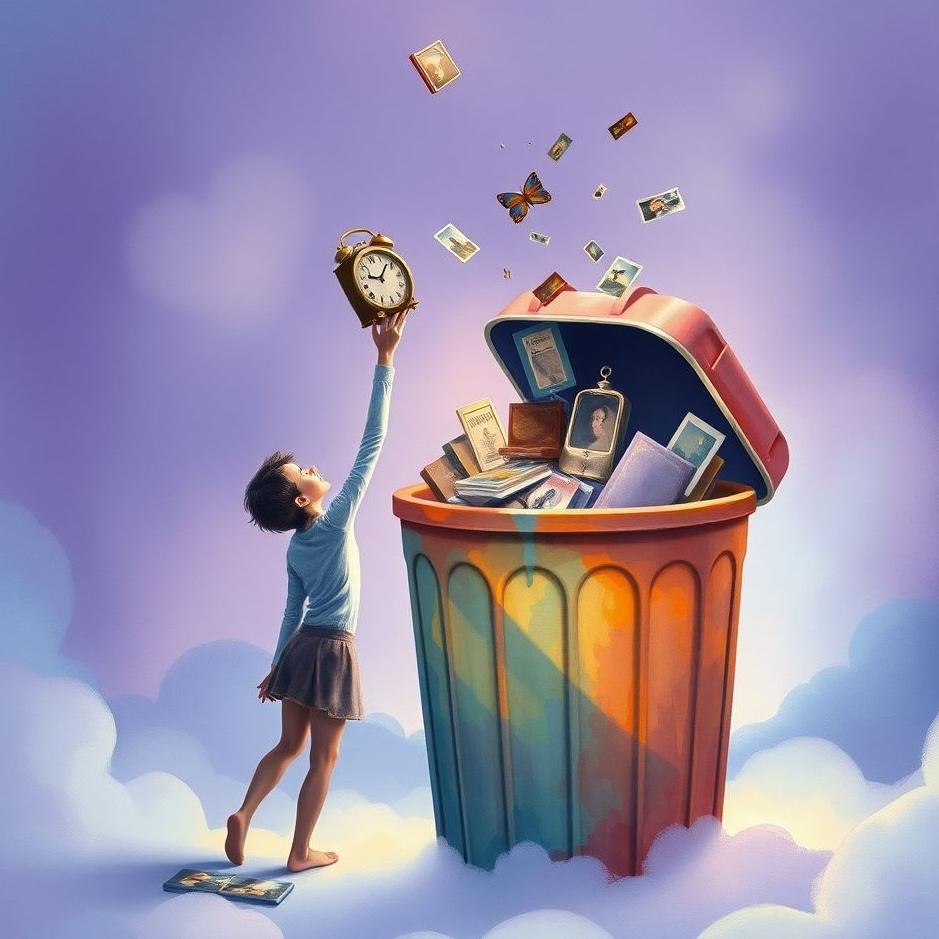 Dream : Throwing old things in the trash in a dream