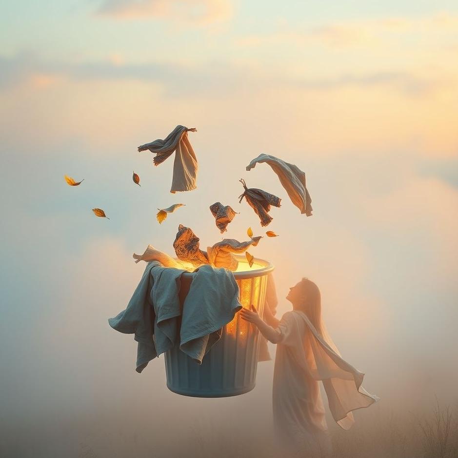 Dream : Throwing out old laundry in a dream