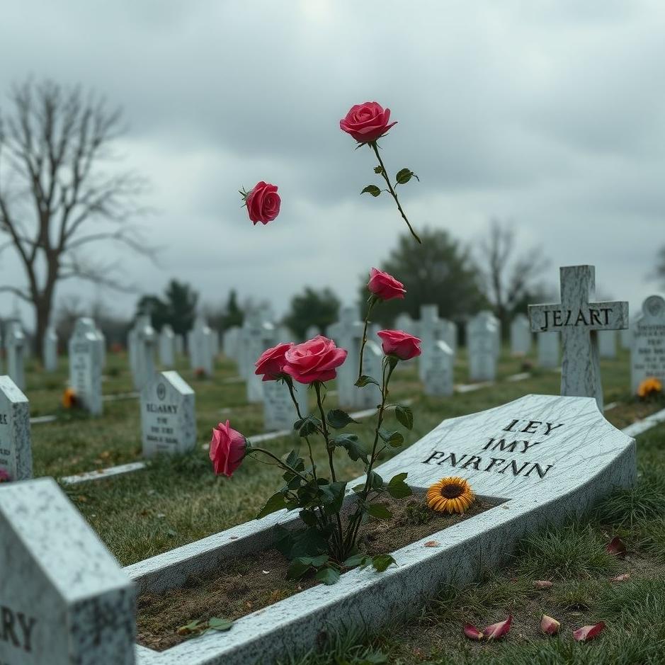 Dream : Throwing roses on a grave in a dream