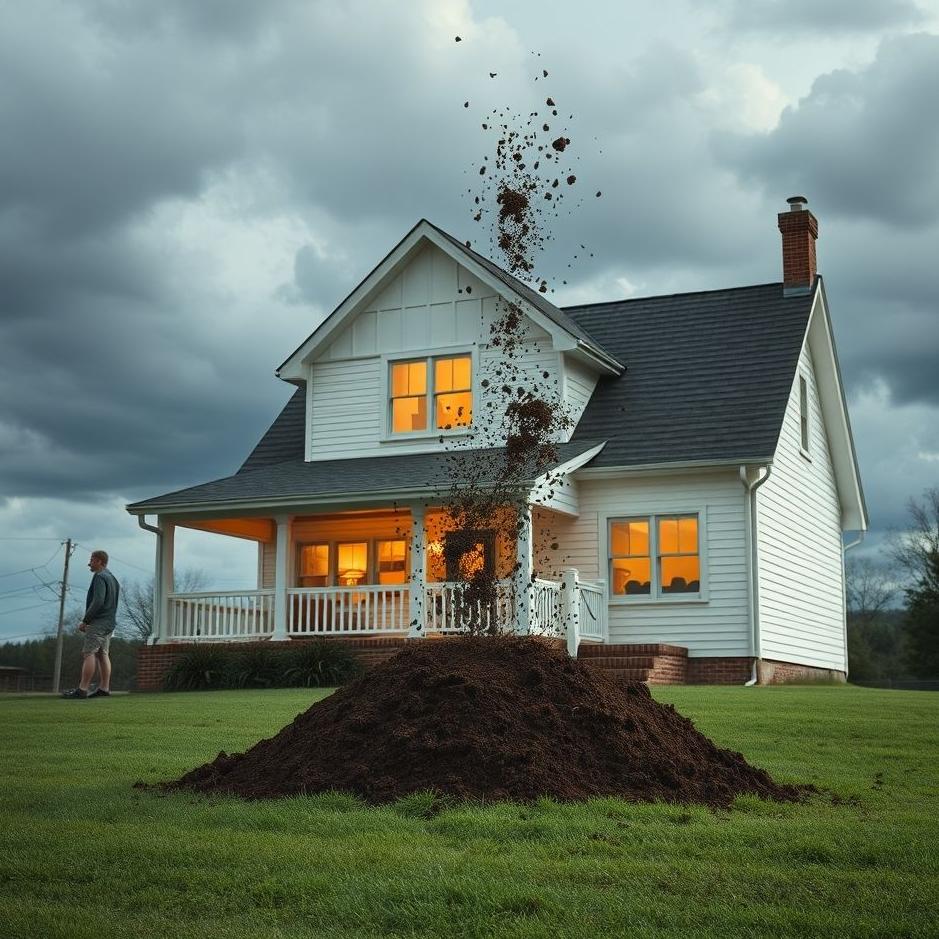 Dream : Throwing soil from the house in a dream