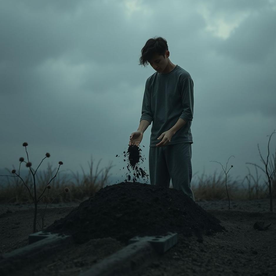 Dream : Throwing soil on your own grave in a dream