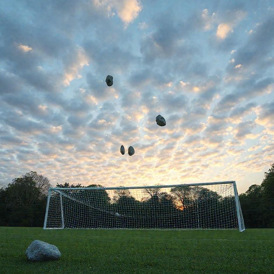 Dream : Throwing stones at a goal in a dream