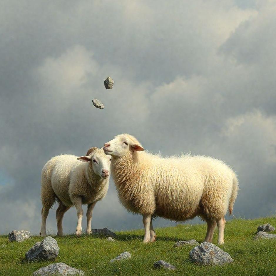 Dream : Throwing stones at a sheep in a dream