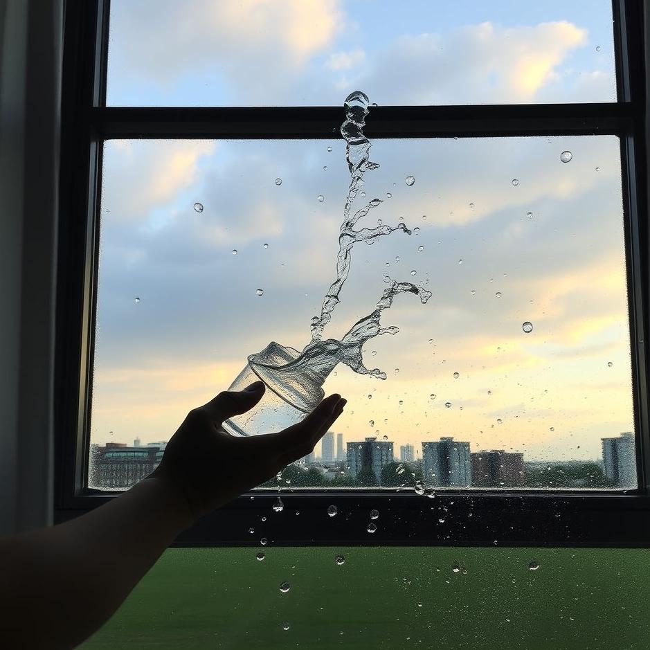 Dream : Throwing water at the window in a dream