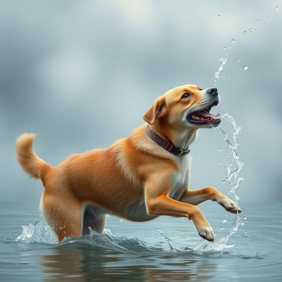Dream : Throwing water to a dog in a dream