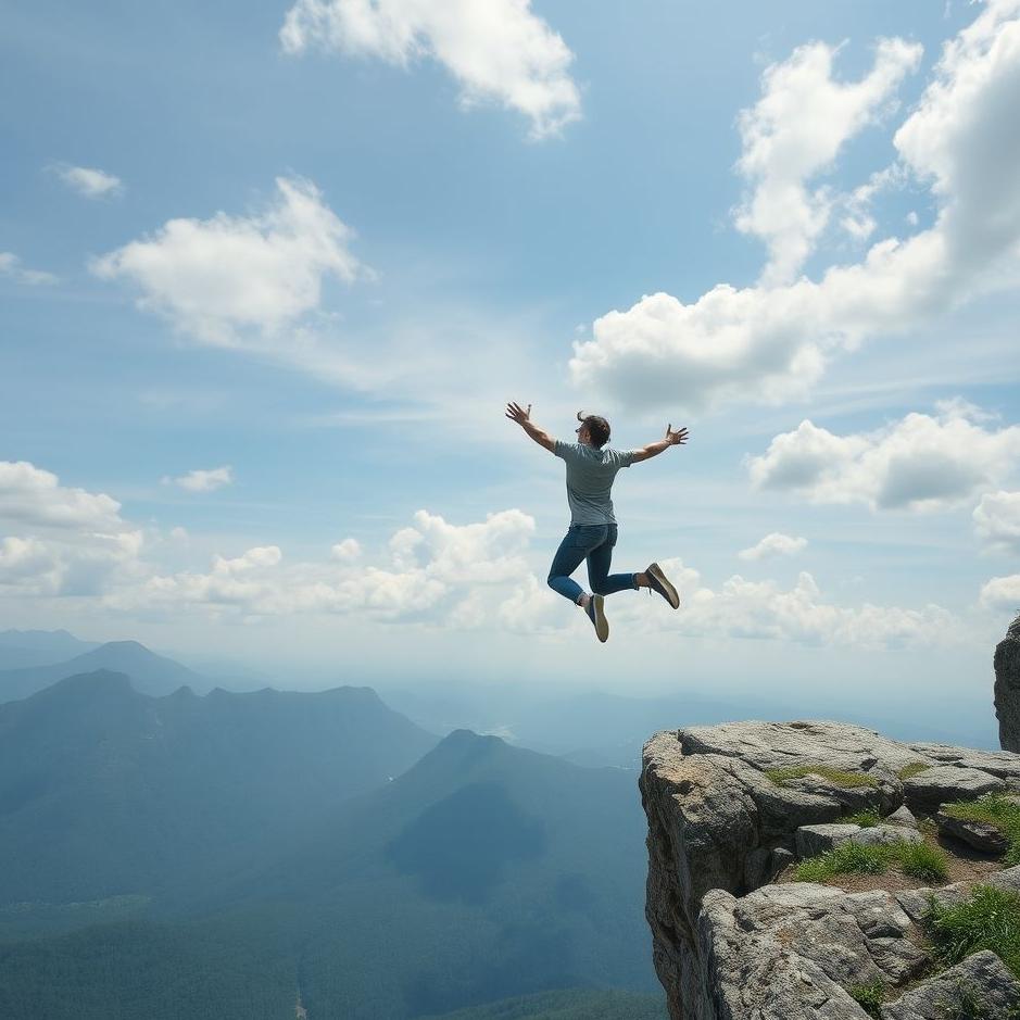 Dream : Throwing yourself from a high place in a dream