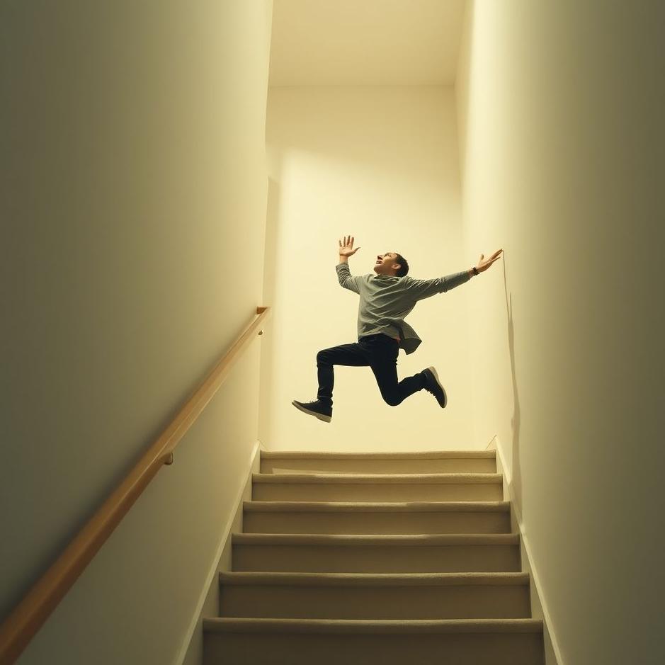 Dream : Throwing yourself off the stairs in a dream