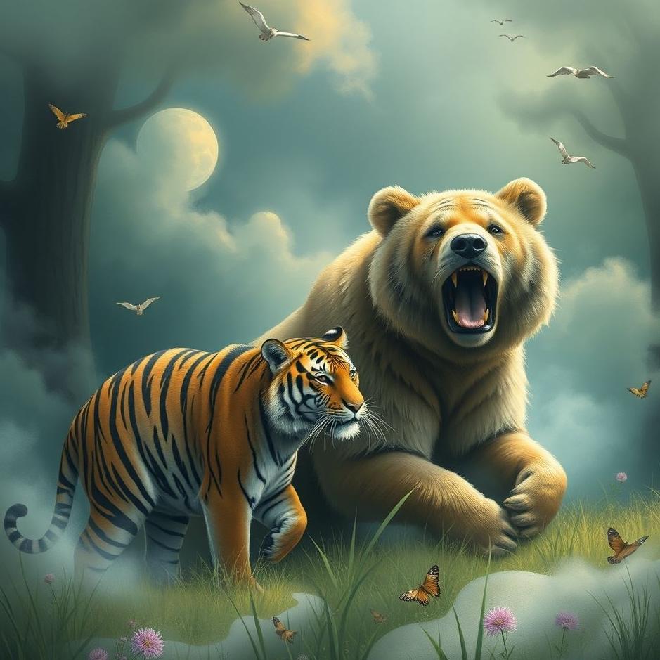 Dream : Tiger and a bear in a dream