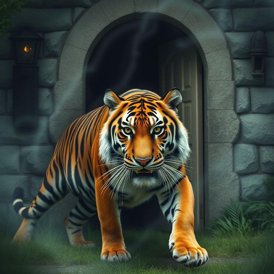 Dream : Tiger enter the house in a dream