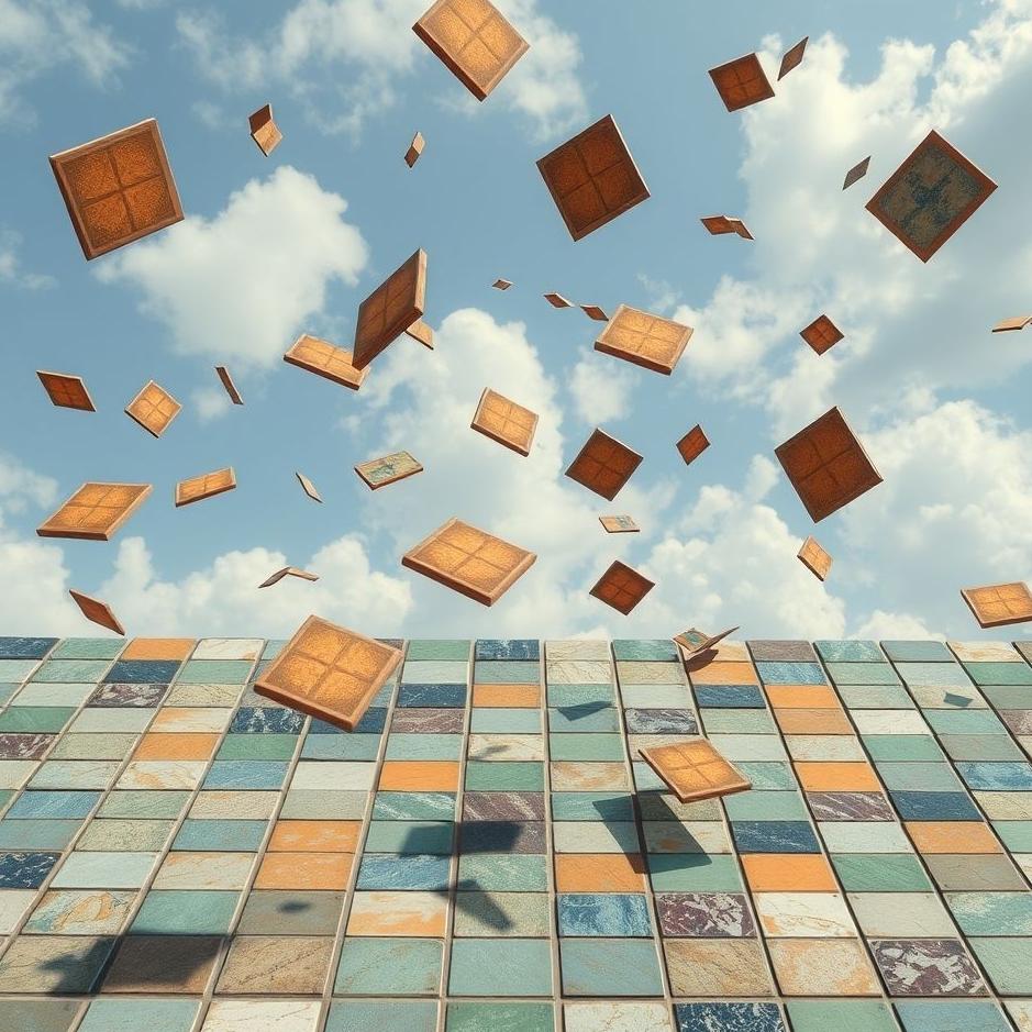 Dream : Tiles flying in a dream