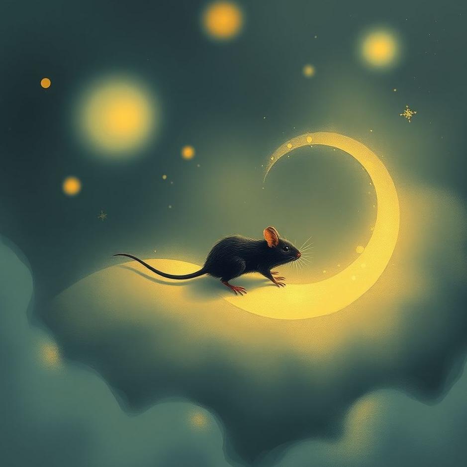 Dream : Tiny black mouse in a dream
