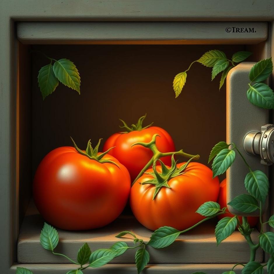 Dream : Tomatoes in a safe in a dream