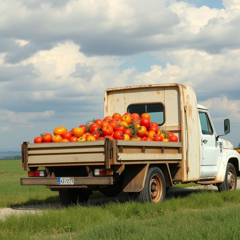 Dream : Tomatoes on a truck in a dream