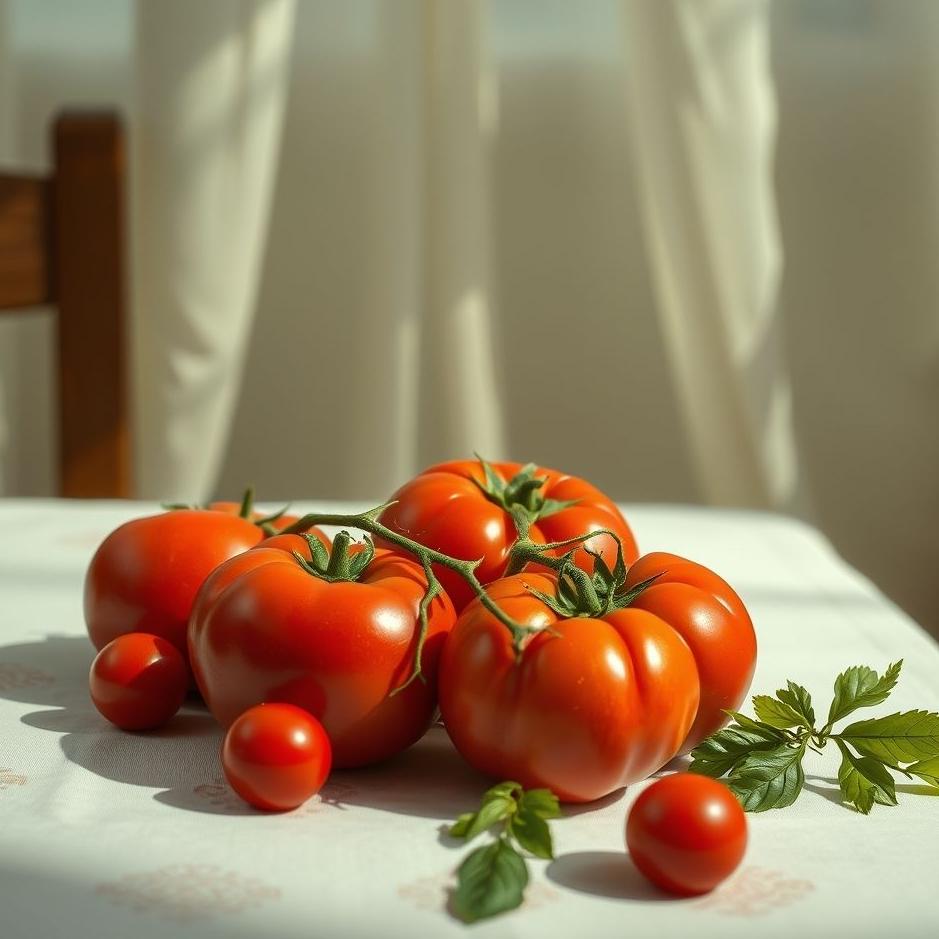 Dream : Tomatoes on the table in a dream