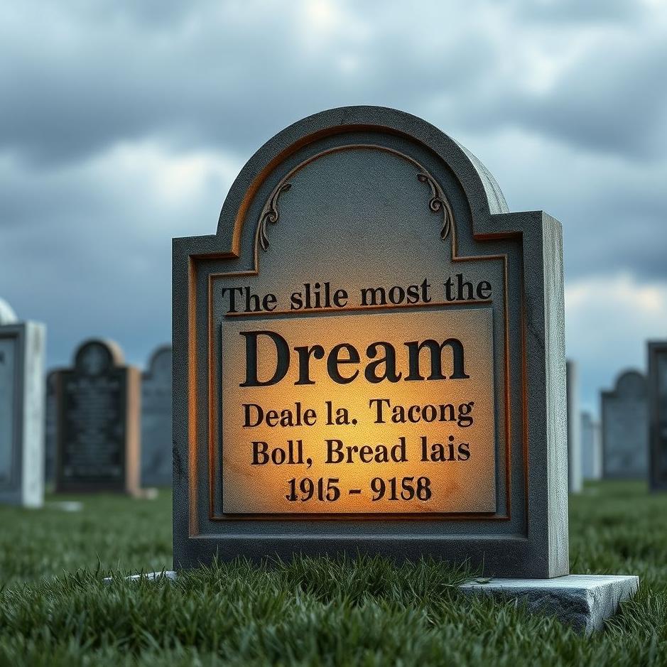 Dream : Tombstone with a name in a dream
