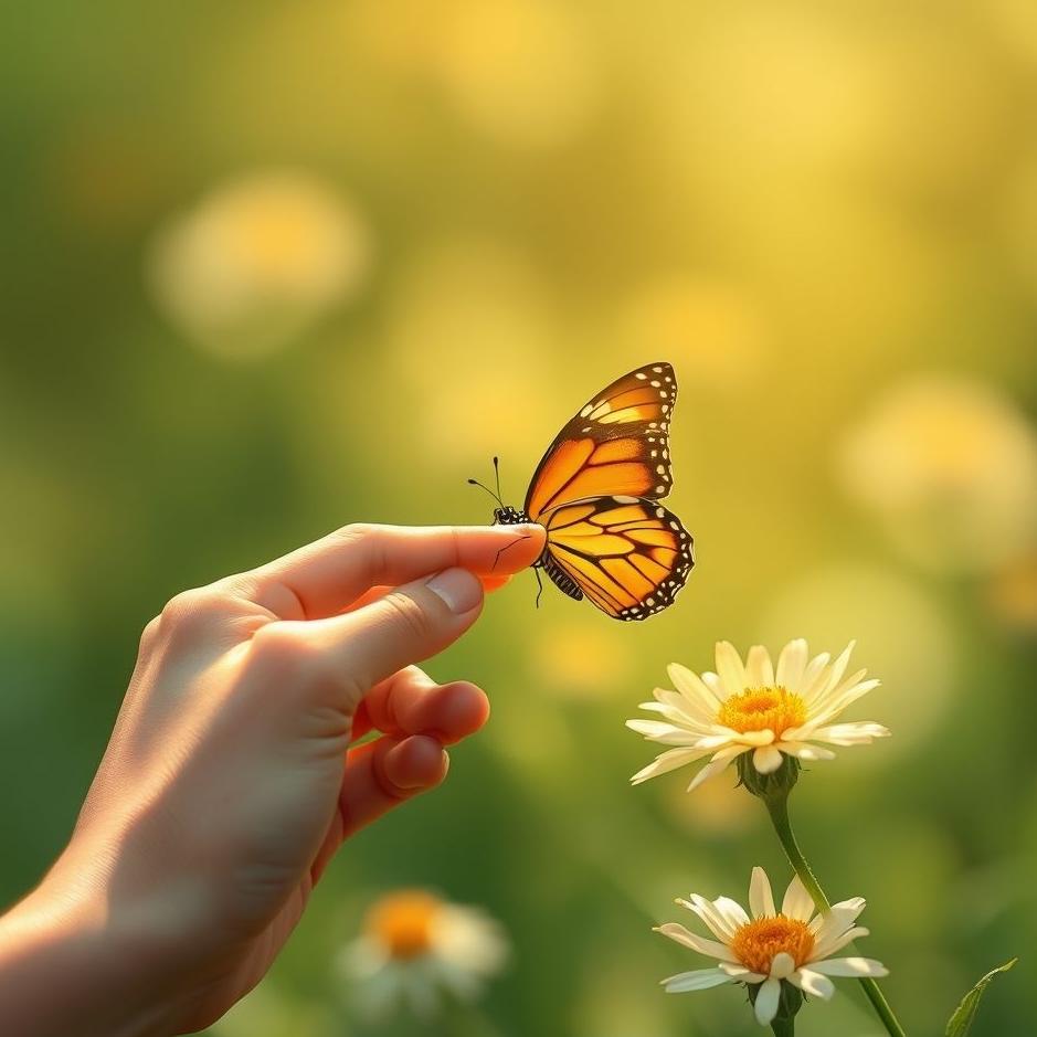 Dream : Touching a butterfly in a dream