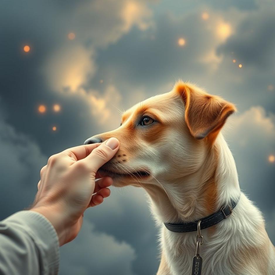 Dream : Touching a dog in a dream