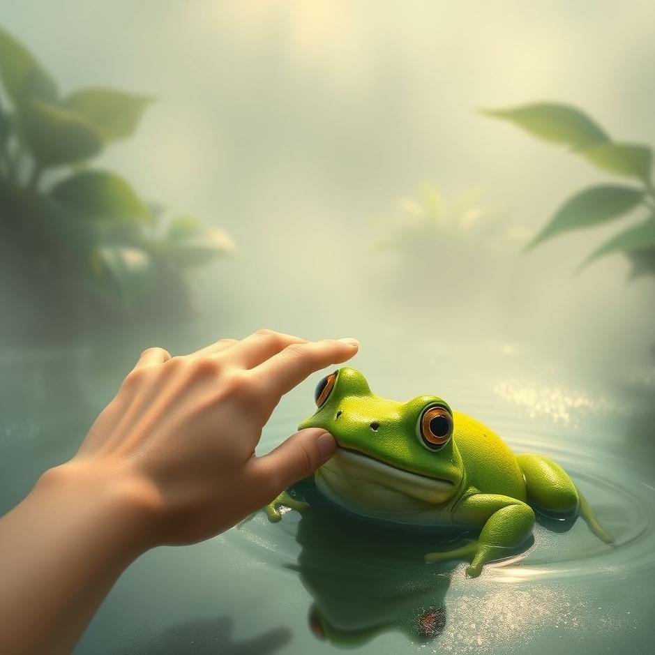 Dream : Touching a frog in a dream