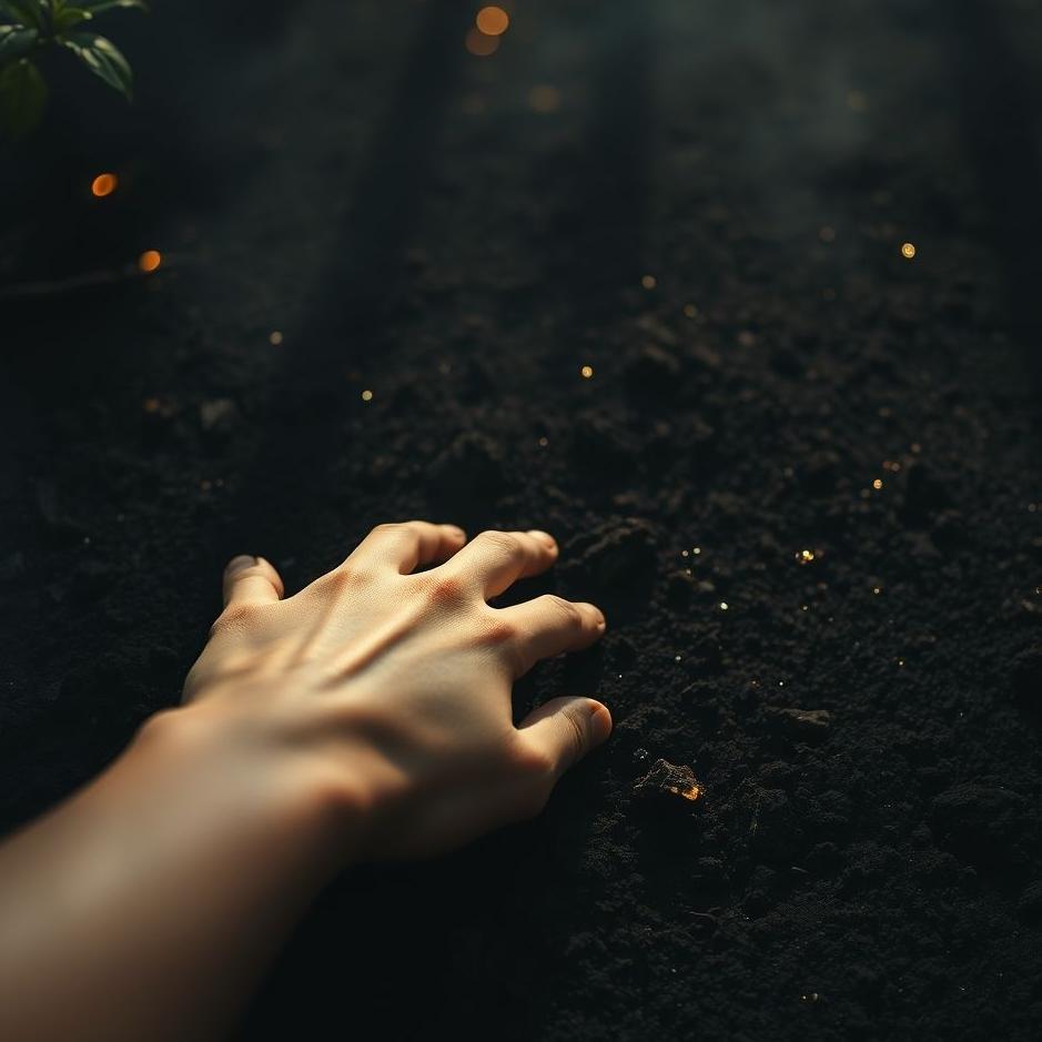 Dream : Touching black soil in a dream