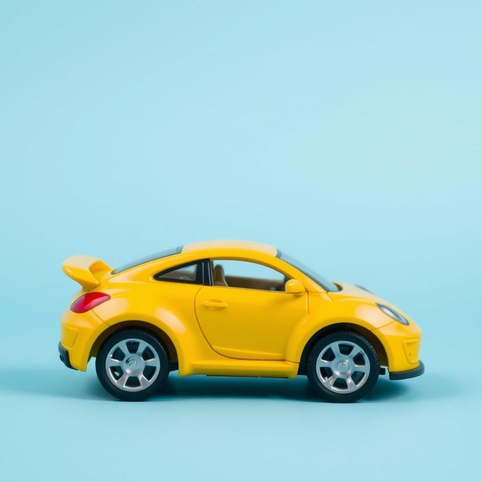 Dream : Toy yellow car in a dream