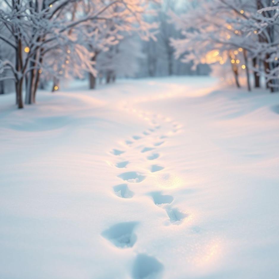 Dream : Trace in the snow in a dream