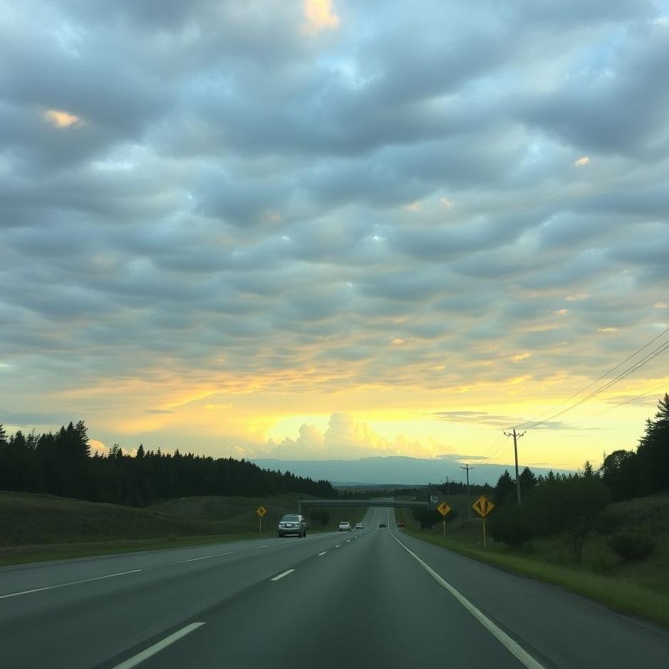 Dream : Traveling on the highway in a dream