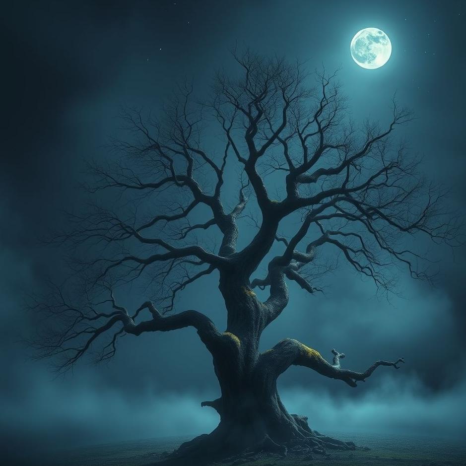 Dream : Tree in the dark in a dream