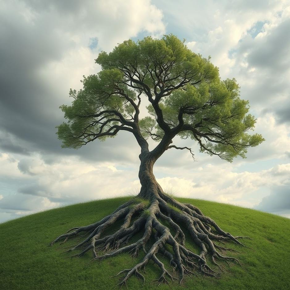 Dream : Tree with uprooted roots in a dream