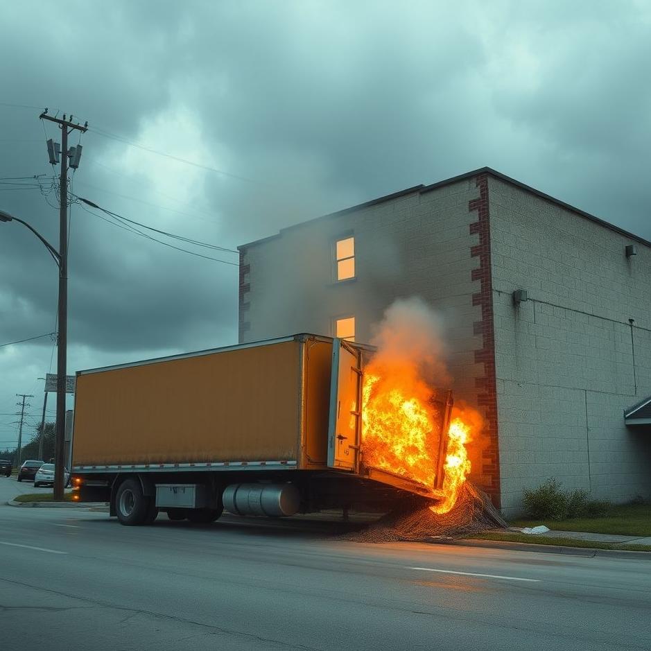 Dream : Truck crash into a building in a dream